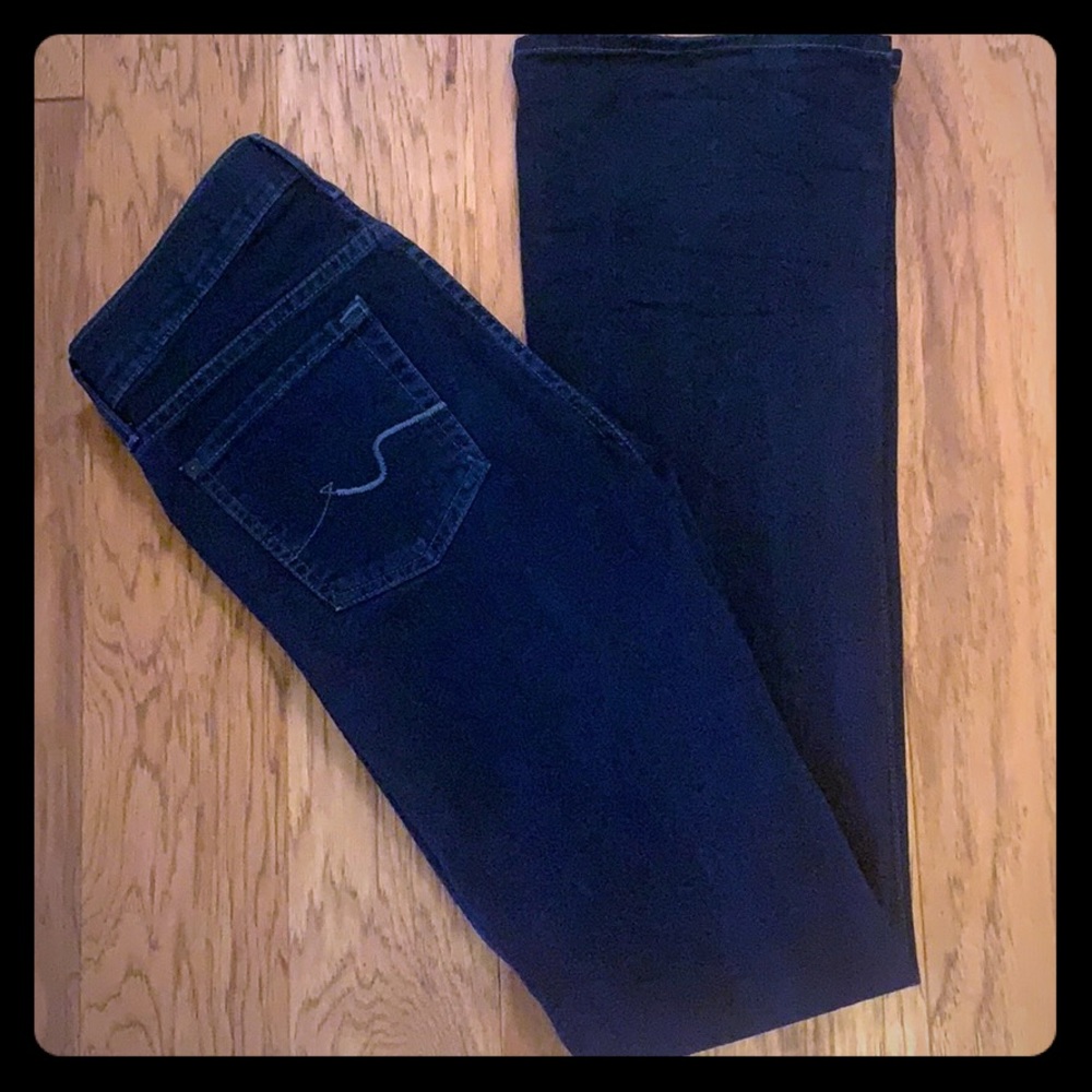 Dark wash Seven for all Mankind denim jeans.